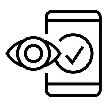 Eye code icon outline vector. Scan id Stock Illustration