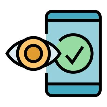 Eye code icon vector flat Illustrazione stock