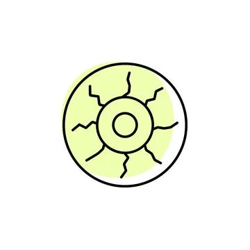 Eye with color shadow vector icon in halloween set Stock Illustration