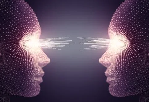 Eye Communication Network Connection Illustrazione stock