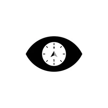 Eye compass vector design template illustration Illustrazione stock