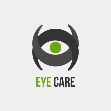 Eye Conceptual logo vector design. Eye Care, Hospital concept logo Stock Illustration