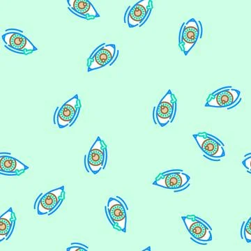 Eye contact interview job vector seamless pattern Illustrazione stock