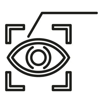 Eye control vr icon outline vector. Augmented reality Stock Illustration