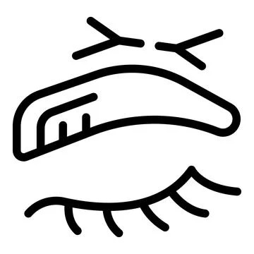 Eye correction icon outline vector. Care face brush Stock Illustration