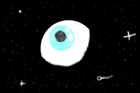 Eye in the Cosmos. Stock Illustration