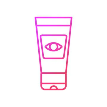Eye cream gradient linear vector icon 스톡 일러스트