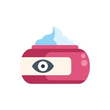 Eye cream jar providing effective anti aging treatment for wrinkles Stock Illustration