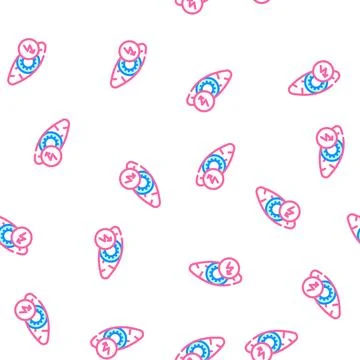 Eye cutting ache vector seamless pattern 스톡 일러스트