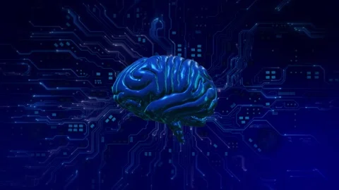 Eye cyber security Ai brain technology background, . Futuristic artificial Stock Footage 333969839
