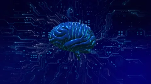Eye cyber security digital interface Brain. Artificial intelligence, Brain Stock Footage 333969826