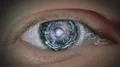 Eye of cyborg. HD Footage