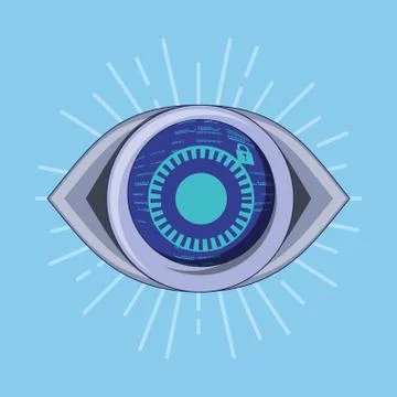 Eye data privacy icon Stock Illustration