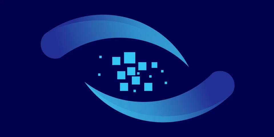 Eye data tech logo design Stock Illustration