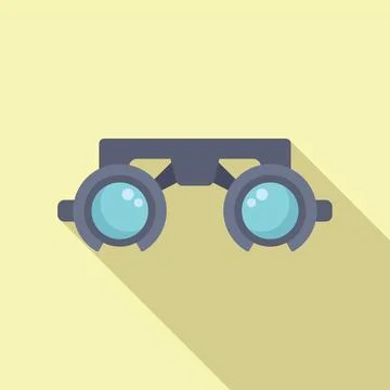 Eye device examination icon flat vector. Inspection patient Illustrazione stock