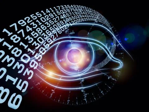 Eye of digital progress Illustrazione stock