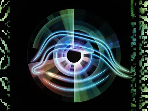 Eye of digital progress Illustrazione stock
