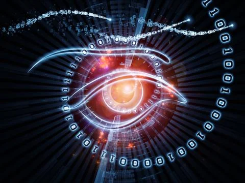 Eye of digits Stock Illustration