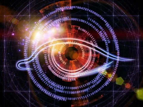 Eye of digits Stock Illustration