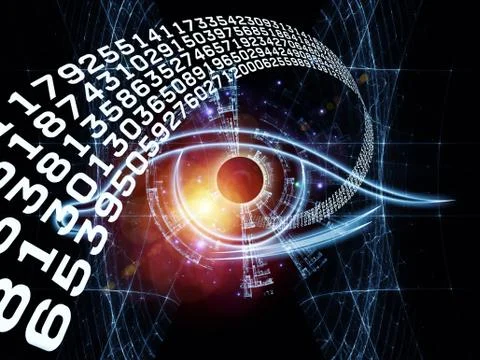 Eye of digits Stock Illustration