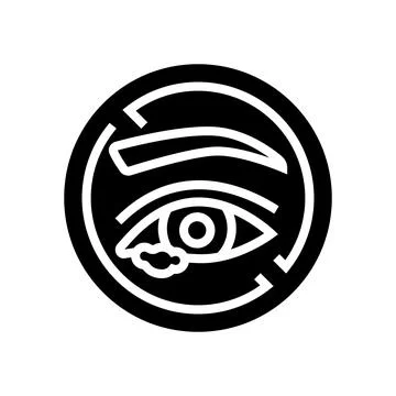 Eye disease glyph icon vector illustration 스톡 일러스트