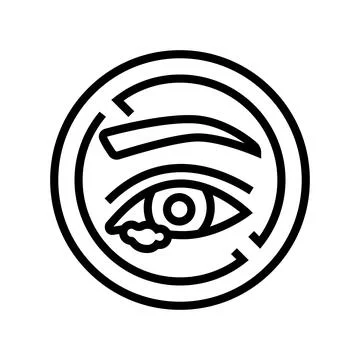 Eye disease line icon vector illustration Stock Illustration