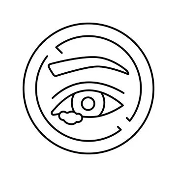 Eye disease line icon vector illustration Stock Illustration