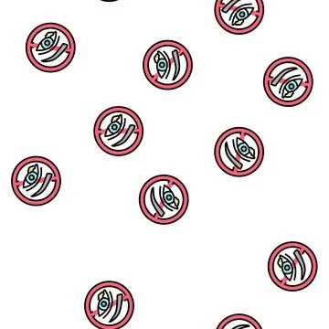 Eye disease vector seamless pattern Stock Illustration