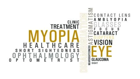 Eye disease word cloud Stock Illustration