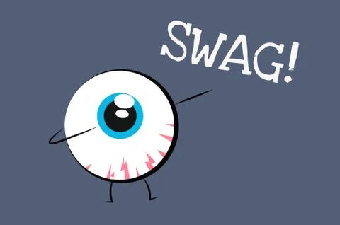 Eye Doing the Dab Illustrazione stock