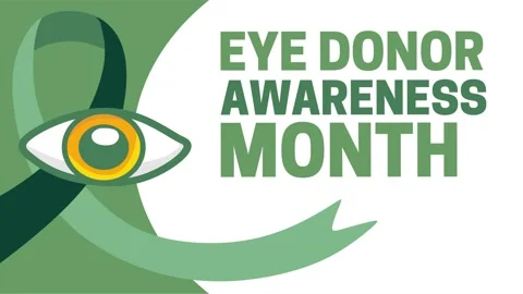 Eye donor awareness month for better health Video stock 344086643
