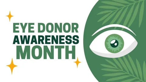 Eye donor awareness month for better health 스톡 동영상 344086724