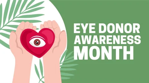 Eye donor awareness month for better health Video stock 344086726