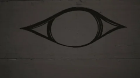 Eye Drawing on the wall Stock Footage 84071157