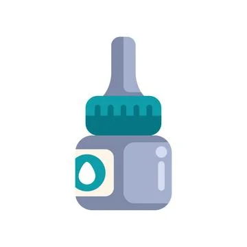 Eye drop bottle delivering effective treatment for dry eyes and infections Stock Illustration