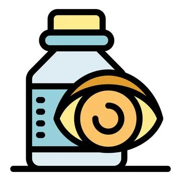 Eye drop bottle protecting vision, healthcare and ophthalmology icon Stock Illustration
