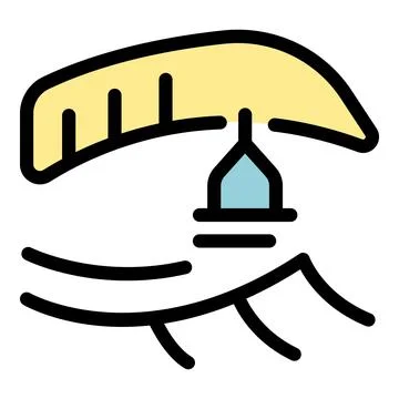 Eye drop falling on human eye with long eyelashes for treatment Stock Illustration