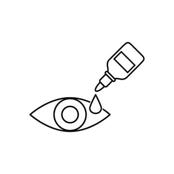 Eye drop icon.  Eye drop bottle Stock Illustration