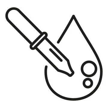 Eye drop icon outline vector. Test eye Stock Illustration