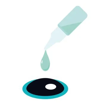 Eye drop. symbol. logo design. wallpaper. free space for text. Stock Illustration