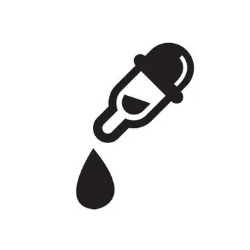 Eye dropper with drop symbol Stock Illustration