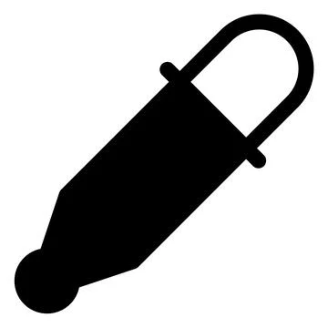 Eye dropper glyph icon vector illustration isolated on white background 스톡 일러스트