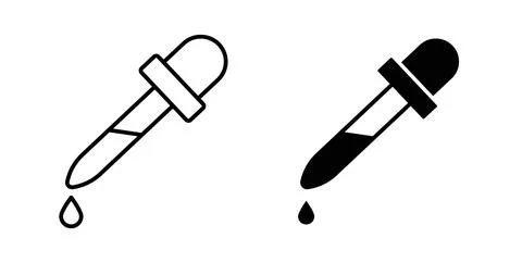 Eye dropper half icon Illustration designs pack for Web Ilustração Stock