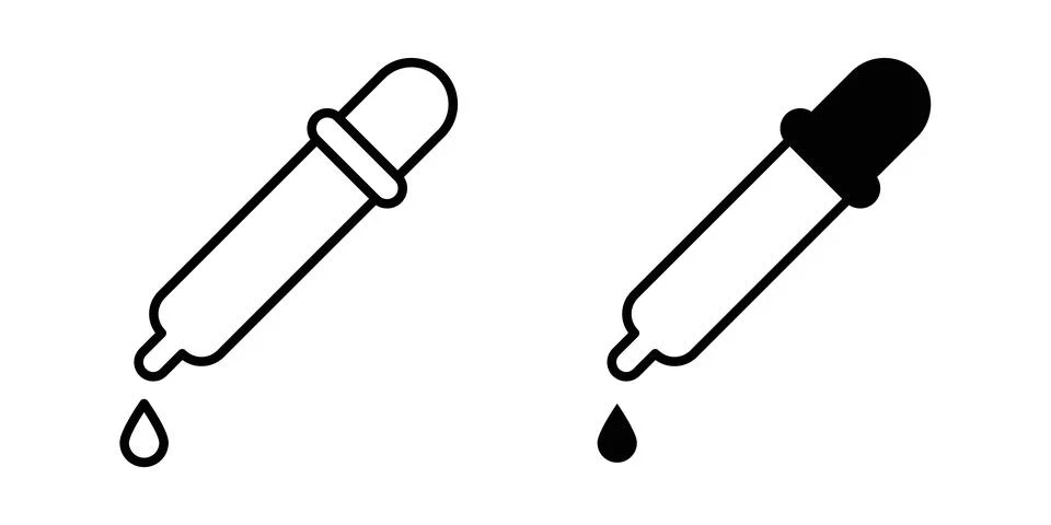 Eye dropper half icon vector, symbol, logo illustrations Stock Illustration