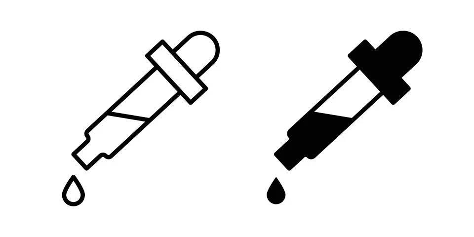 Eye dropper icon graphic element. web icon set Illustrazione stock