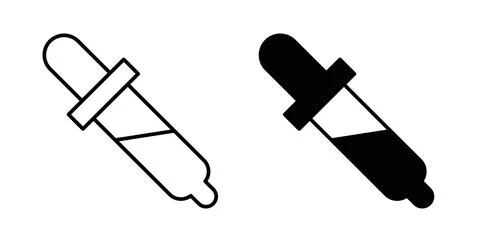 Eye dropper icon symbol. Flat Vector illustration Ilustração Stock