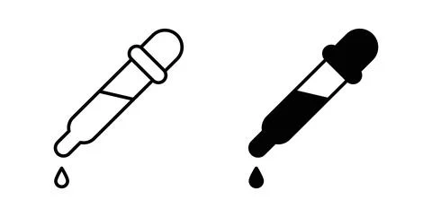 Eye dropper icon symbol. Flat Vector illustration Stock Illustration