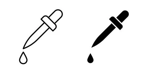 Eye dropper icon symbol. Flat Vector illustration Ilustração Stock
