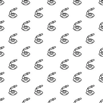 Eye drops application pattern for vision care background Illustrazione stock