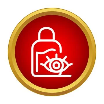 Eye drops bottle and human eye vision icon Stock Illustration